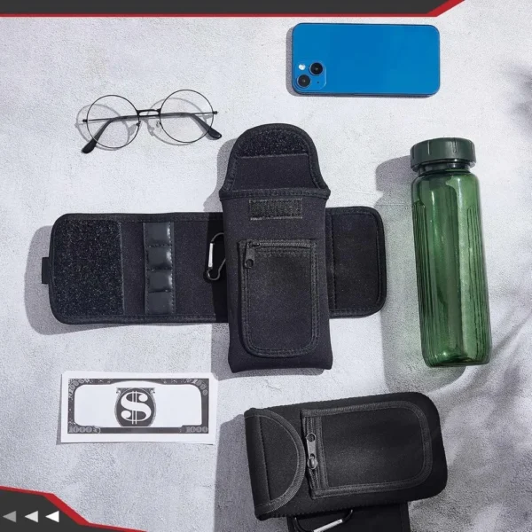 Magnetic Water Bottle Holder with Mobile Phone Pocket - Image 4
