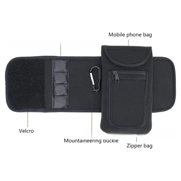 Magnetic Water Bottle Holder with Mobile Phone Pocket - Image 3