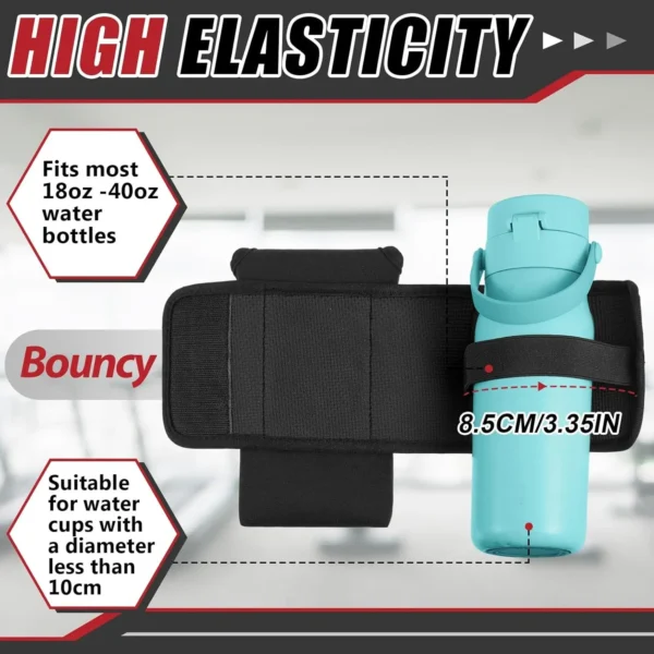 Magnetic Water Bottle Holder with Mobile Phone Pocket - Image 2