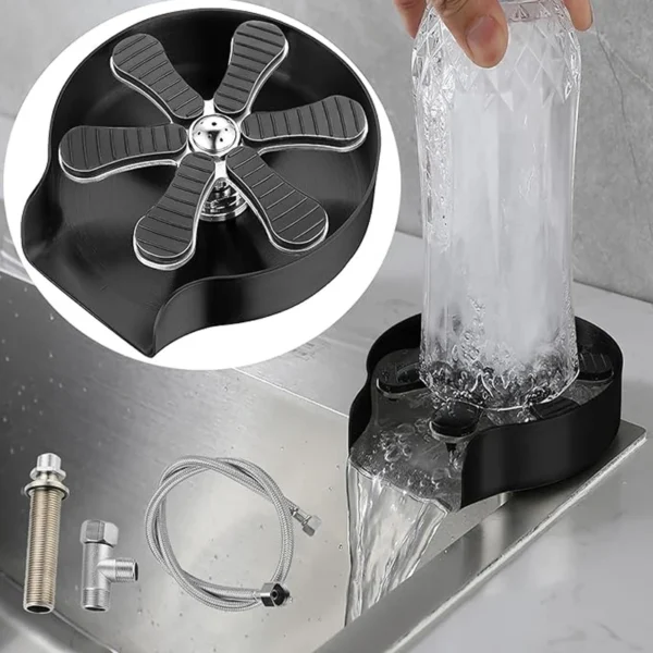 High Pressure Stainless Steel 360° Rotary Glass Rinser - Image 8