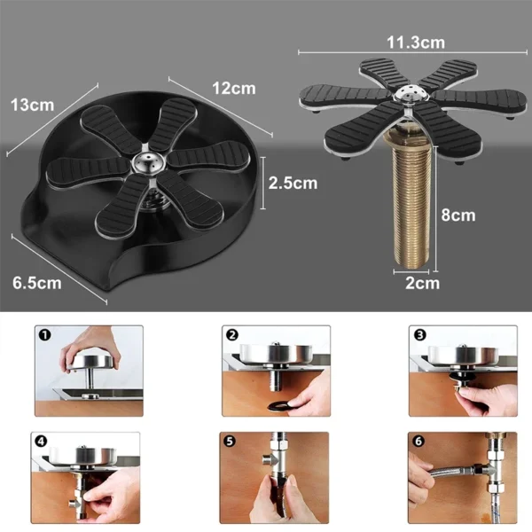 High Pressure Stainless Steel 360° Rotary Glass Rinser - Image 5