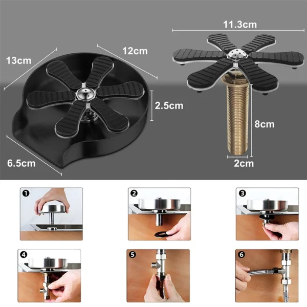 High Pressure Stainless Steel 360° Rotary Glass Rinser - Image 12